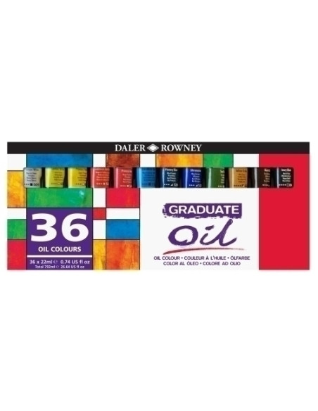 PINTURA OLEO DALER ROWNEY GRADUATE OIL 22 ml tubo ESTUCHE DE 36
