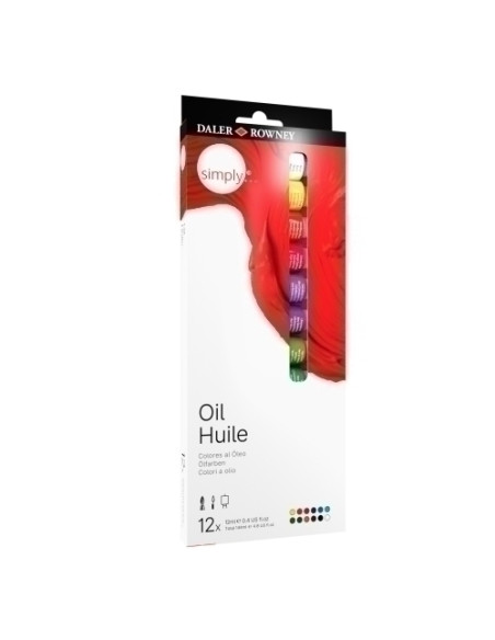 PINTURA OLEO DALER ROWNEY SIMPLY OIL 12 ml tubo ESTUCHE DE 12
