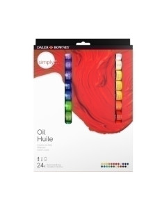 PINTURA OLEO DALER ROWNEY SIMPLY OIL 12 ml tubo ESTUCHE DE 24