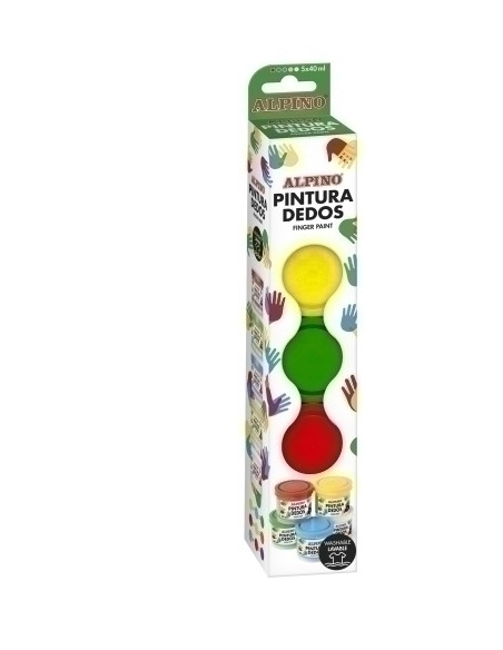 PINTURA de DEDOS ALPINO 40ml ESTUCHE DE 5