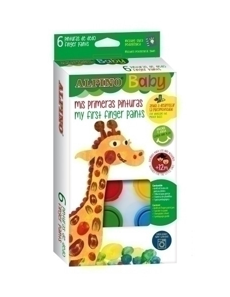 PINTURA de DEDOS ALPINO BABY 40ml ESTUCHE DE 6
