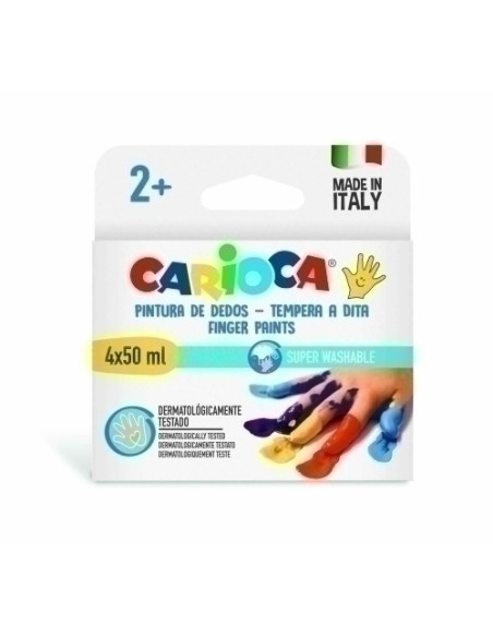 PINTURA de DEDOS CARIOCA 50 ml ESTUCHE de 4