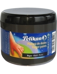 PINTURA de DEDOS PELIKAN 500 ml bote N11 NEGRO