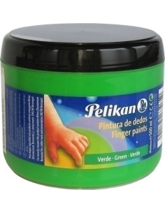 PINTURA de DEDOS PELIKAN 500 ml bote N155 VERDE AMARILLENTO