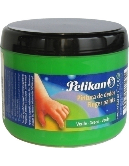 PINTURA de DEDOS PELIKAN 500 ml bote N155 VERDE AMARILLENTO