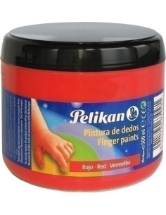 PINTURA de DEDOS PELIKAN 500 ml bote N58 BERMELLON