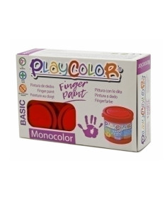 PINTURA de DEDOS PLAYCOLOR BASIC 40 ml bote MONOCOLOR BLANCO ESTUCHE de 6