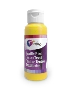 PINTURA para TELA TCOLORS 80 ml botella AMARILLO