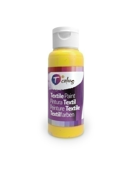 PINTURA para TELA TCOLORS 80 ml botella AMARILLO