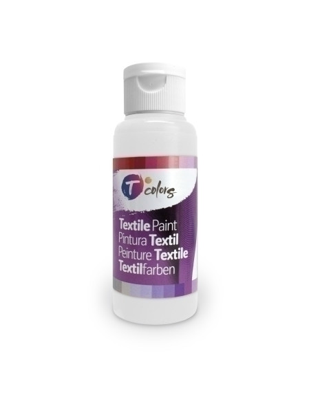 PINTURA para TELA TCOLORS 80 ml botella BLANCO