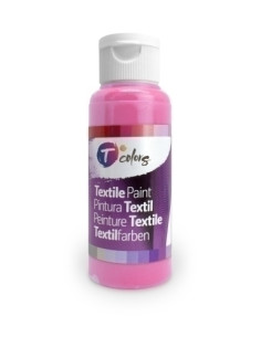 PINTURA para TELA TCOLORS 80 ml botella ROSA