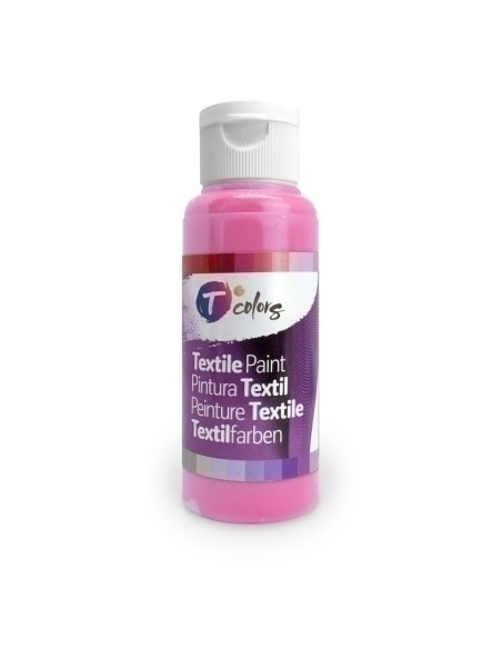 PINTURA para TELA TCOLORS 80 ml botella ROSA