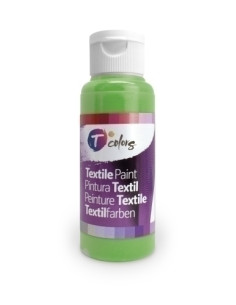 PINTURA para TELA TCOLORS 80 ml botella VERDE CLARO