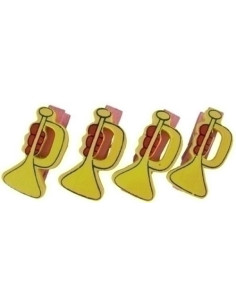 PINZAS SMART MADERA TROMPETAS PACK de 4