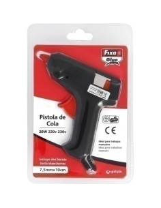 PISTOLA COLA TERMOFUSIBLE FIXO  20W  2 BARRAS DE COLA