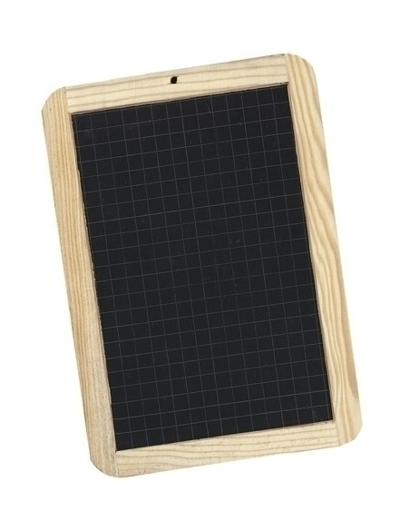 PIZARRA NATURAL NEGRO MARCO DE MADERA 18x26 CM