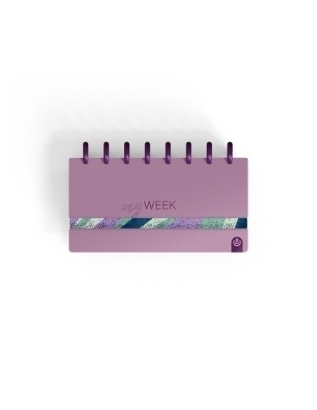 PLANNING SEMANAL & CHECK LIST CARCHIVO INGENIOX MY WEEK NO FECHADO tapa PP con GOMA 105x210 BURDEOS