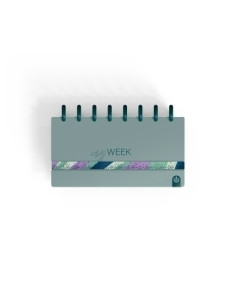 PLANNING SEMANAL & CHECK LIST CARCHIVO INGENIOX MY WEEK NO FECHADO tapa PP con GOMA 105x210 TURQUESA