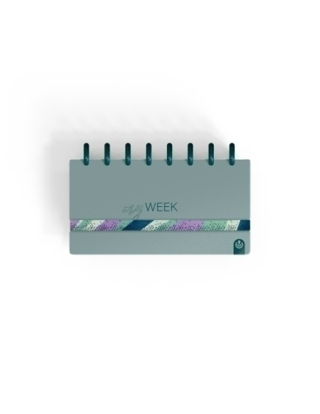 PLANNING SEMANAL & CHECK LIST CARCHIVO INGENIOX MY WEEK NO FECHADO tapa PP con GOMA 105x210 TURQUESA
