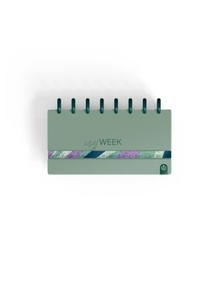 PLANNING SEMANAL & CHECK LIST CARCHIVO INGENIOX MY WEEK NO FECHADO tapa PP con GOMA 105x210 VERDE
