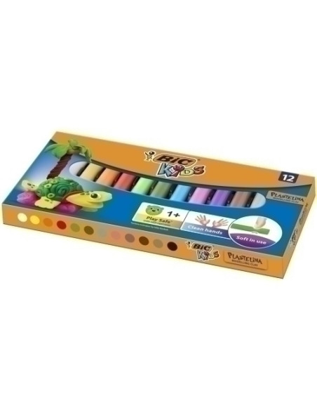 PLASTILINA BIC KIDS ESTUCHE DE 12 BARRAS