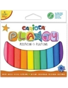 PLASTILINA CARIOCA BARRA 20 gr CAJA de 10