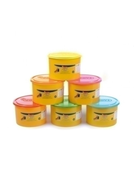 PLASTILINA JOVI BLANDIVER SOFT DOUGH 460 gr SURTIDO NEON CAJA DE 6