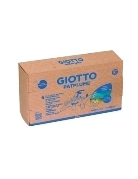 PLASTILINA PATPLUME 350GR CAJA DE 6 COLORES PRIMARIOS