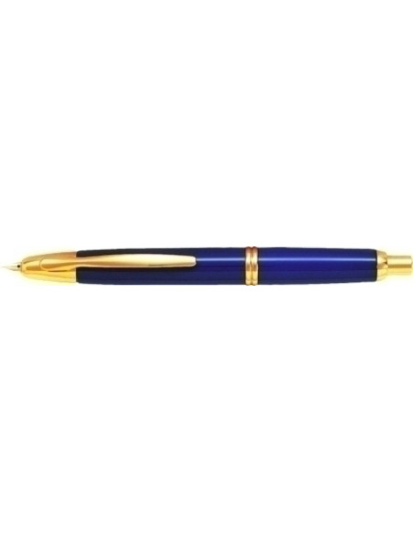 PLUMA PILOT CAPLESS RETRACTIL 1500 ORO AZUL M