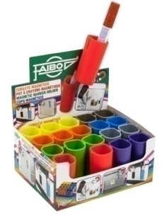 PORTA LAPICES MAGNETICO CUADRADO SURTIDO EXPOSITOR de 20