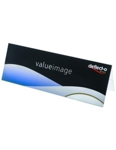 PORTA-NOMBRES MESA DEFLECT-O A4 PVC FLEXIBLE HORIZONTAL