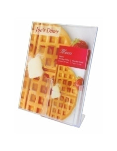 PORTACARTEL FAIBO A4 INCLINADO CON COMPARTIMENTO