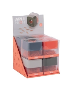 PORTACLIPS APLI NEON EXPOSITOR de 8