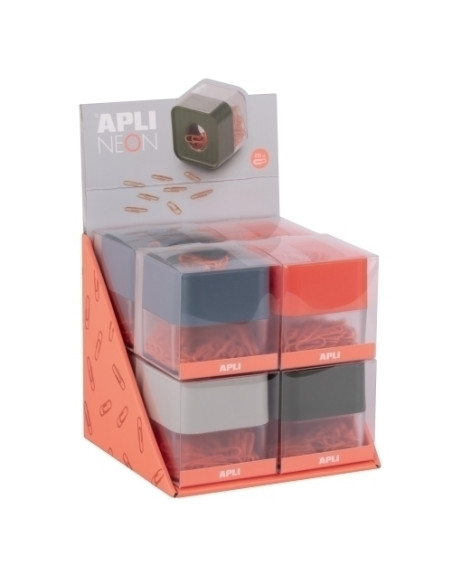 PORTACLIPS APLI NEON EXPOSITOR de 8