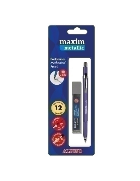 PORTAMINAS ALPINO MAXIM METALLIC 20 mm BLISTER con MINAS