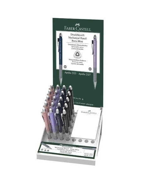 PORTAMINAS FABER-CASTELL APOLLO 05 mm EXPOSITOR de 20