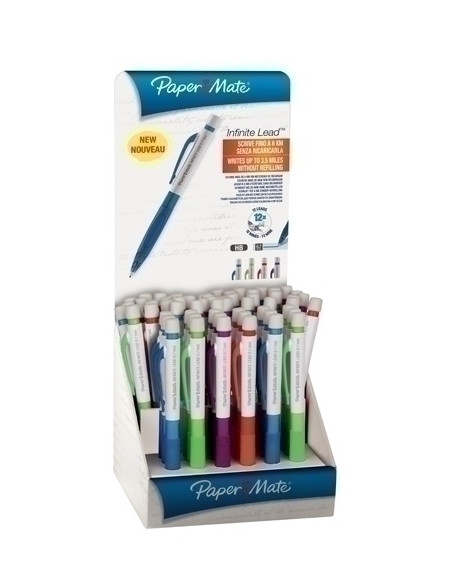 PORTAMINAS PAPER MATE INFINITE LEAD 07  mm COLORES SURTIDOS EXPOSITOR de 60