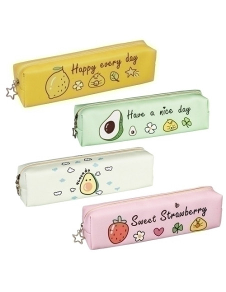PORTATODO CENTRUM PVC 1 CREMALLERA RECTANGULAR FRASES SURTIDO