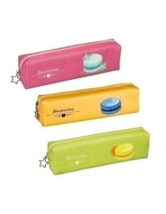 PORTATODO CENTRUM PVC 1 CREMALLERA RECTANGULAR MACAROONS SURTIDO