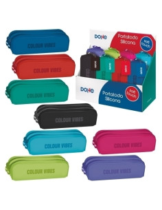 PORTATODO DOHE COLOUR VIBES DOBLE SILICONA SURTIDO EXPOSITOR DE 8