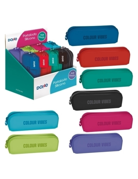 PORTATODO DOHE COLOUR VIBES SILICONA SURTIDO EXPOSITOR DE 8