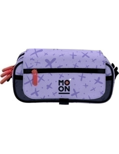 PORTATODO GRAFOPLAS MOON 3 CREMALLERAS CON SOLAPA LAVANDA