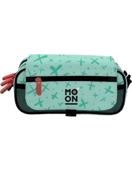 PORTATODO GRAFOPLAS MOON 3 CREMALLERAS CON SOLAPA MINT