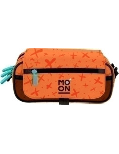 PORTATODO GRAFOPLAS MOON 3 CREMALLERAS CON SOLAPA NARANJA