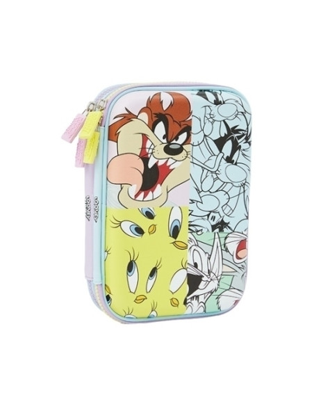 PORTATODO MOOVING RIGIDO EVA DOBLE LOONEY TUNES