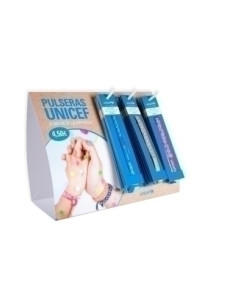 PULSERA UNICEF TELA SURTIDA EXPOSITOR DE 30
