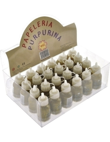 PURPURINA ABACO COLA bote ORO EXPOSITOR de 24