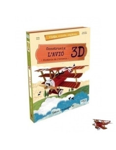 PUZLE 3D Y LIBRO SASSI MANOLITO BOOKS CONSTRUEIX L´AVIO 3D - CATALAN 34 PIEZAS 6 años