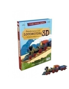 PUZLE 3D Y LIBRO SASSI MANOLITO BOOKS CONSTRUEIX UNA LOCOMOTORA 3D - CATALAN 48 PIEZAS 6 años