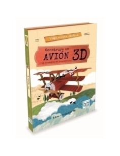 PUZLE 3D Y LIBRO SASSI MANOLITO BOOKS CONSTRUYE EL AVION 3D 34 PIEZAS 6 años
